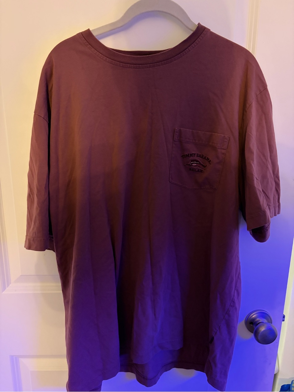 Tommy Bahama Short-Sleeve Pocket Tee in Plum